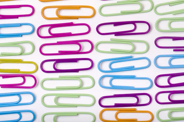 Colorful office paper clips — Stock Photo, Image