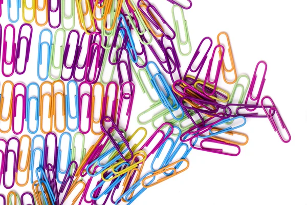 Colorful office paper clips — Stock Photo, Image