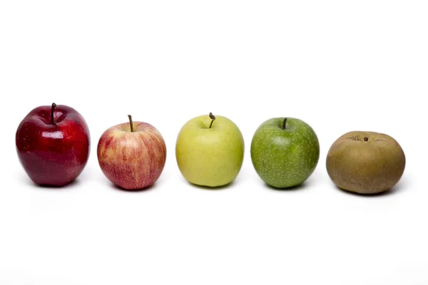 Useita omenoita eri lajikkeita — kuvapankkivalokuva