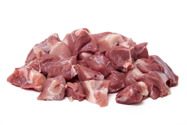 Carne de cerdo picada en trozos — Foto de Stock