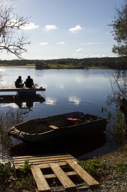 kontrast çift güzel alqueva Gölü