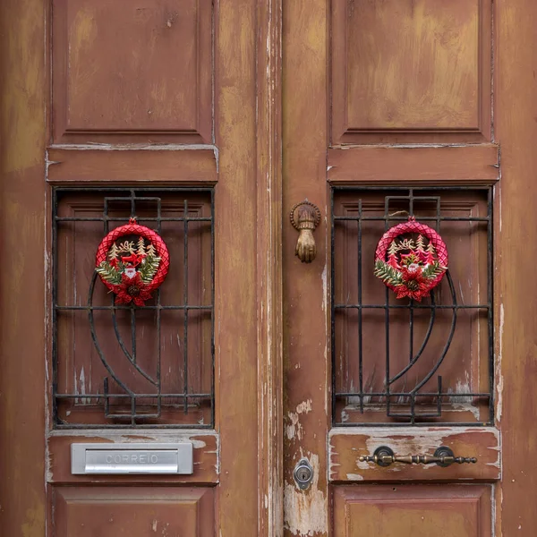 Typical Architecture Algarve Vintage Style Doors Located Olhao Portugal — Fotografia de Stock