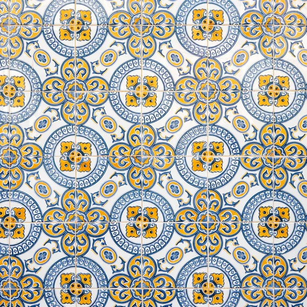 Typische Details Van Azulejo Keramiek Kunstwerk Gelegen Stad Olhao Portugal — Stockfoto