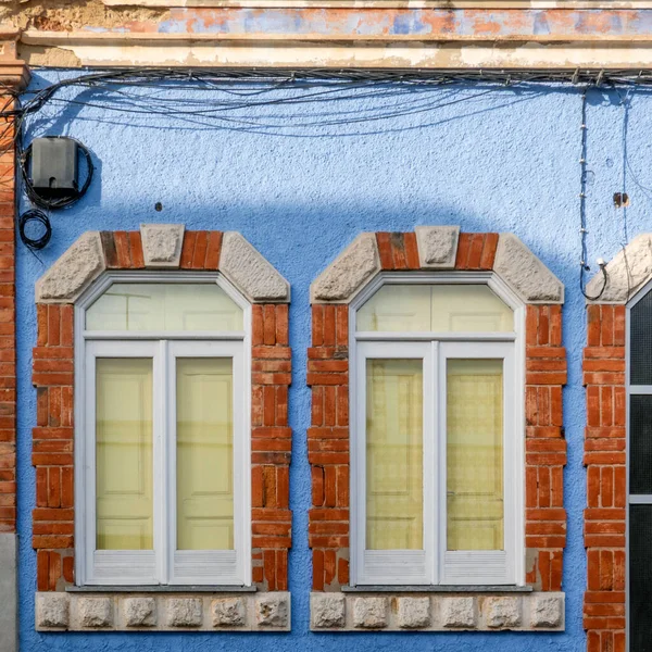 Arquitetura Típica Edifícios Estilo Vintage Algarvio Localizados Olhao Portugal — Fotografia de Stock