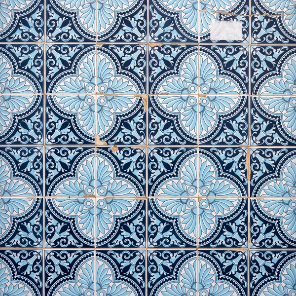 Detalles Típicos Cerámica Azulejo Obras Arte Ubicadas Ciudad Olhao Portugal — Foto de Stock