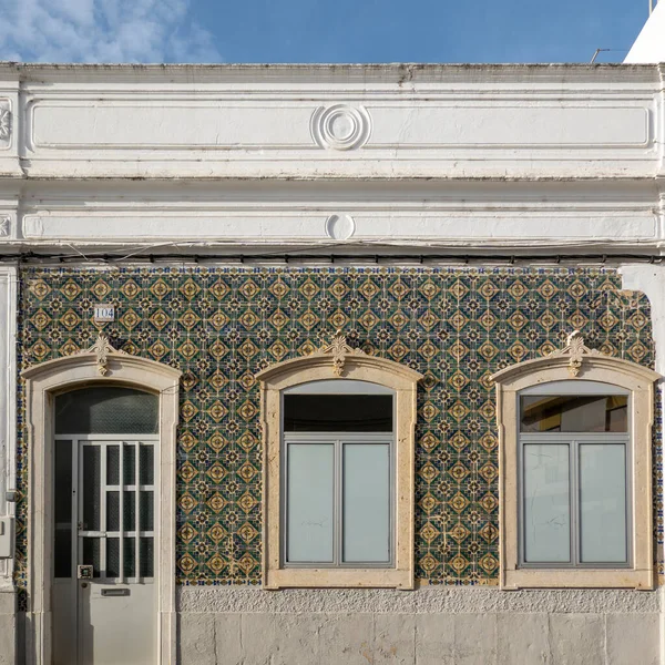 Arquitectura Típica Los Edificios Estilo Vintage Del Algarve Situados Olhao — Foto de Stock