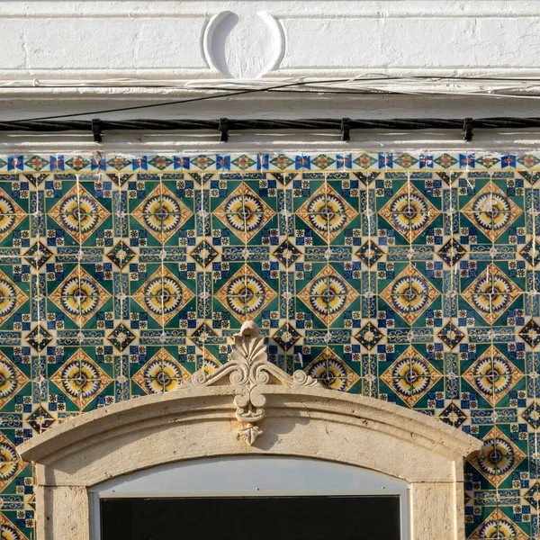 Portekiz Olhao Şehrinde Yer Alan Algarve Vintage Tarzı Binaların Tipik — Stok fotoğraf