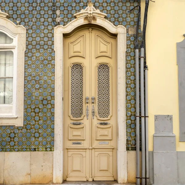 Typical Architecture Algarve Vintage Style Doors Located Olhao Portugal — 图库照片