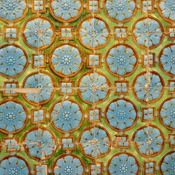 Typical Details Azulejo Ceramics Artwork Located City Olhao Portugal — ストック写真