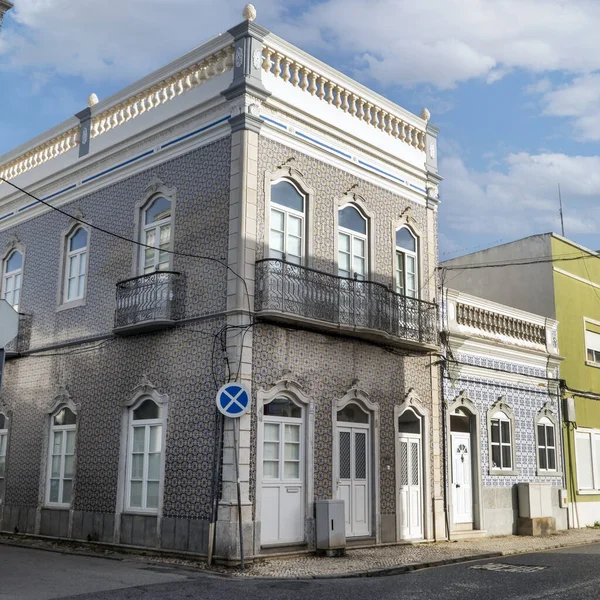 Τυπική Αρχιτεκτονική Των Κτιρίων Vintage Στυλ Algarve Που Βρίσκεται Στο — Φωτογραφία Αρχείου