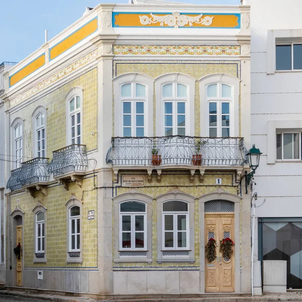 Typical Architecture Algarve Vintage Style Buildings Located Olhao Portugal — Zdjęcie stockowe