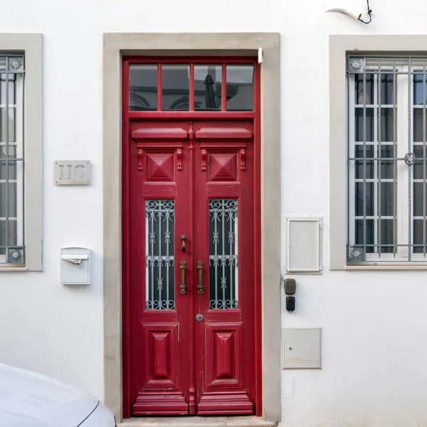 Typical Architecture Algarve Vintage Style Doors Located Olhao Portugal — Stock Photo, Image
