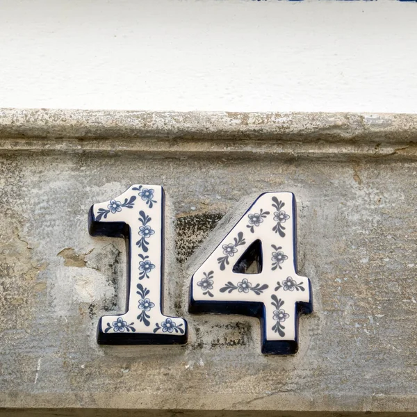 Typical Architecture Algarve Vintage Style House Numbers Located Olhao Portugal - Stock-foto