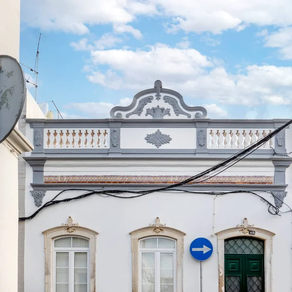 Typická Architektura Algarve Vintage Stylu Budov Který Nachází Olhao Portugalsko — Stock fotografie
