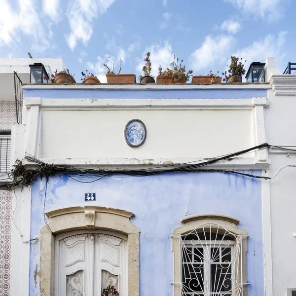 Typische Architectuur Van Algarve Vintage Stijl Gebouwen Gelegen Olhao Portugal — Stockfoto