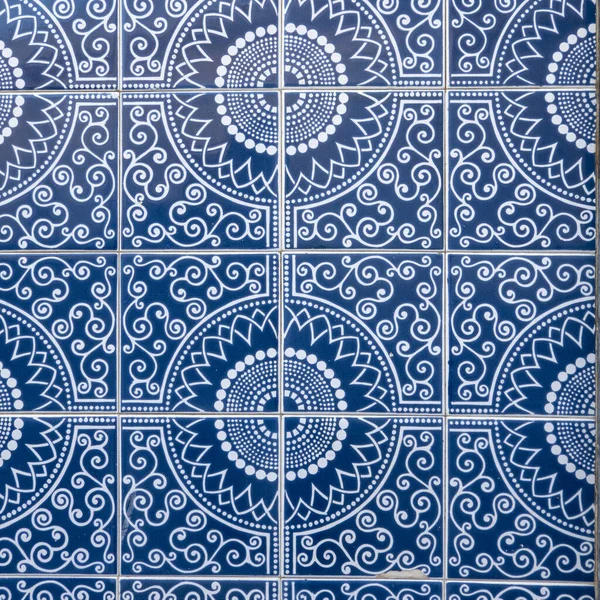 Typische Details Van Azulejo Keramiek Kunstwerk Gelegen Stad Olhao Portugal — Stockfoto