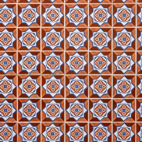 Typical Details Azulejo Ceramics Artwork Located City Olhao Portugal — Fotografia de Stock
