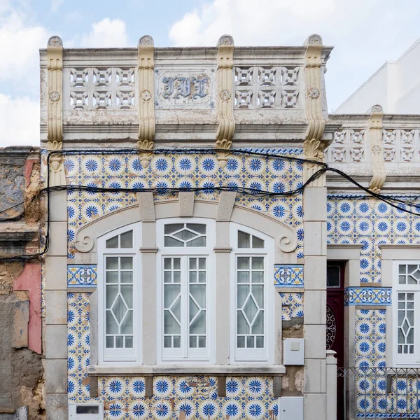 Architecture Typique Des Bâtiments Style Vintage Algarve Situé Olhao Portugal — Photo