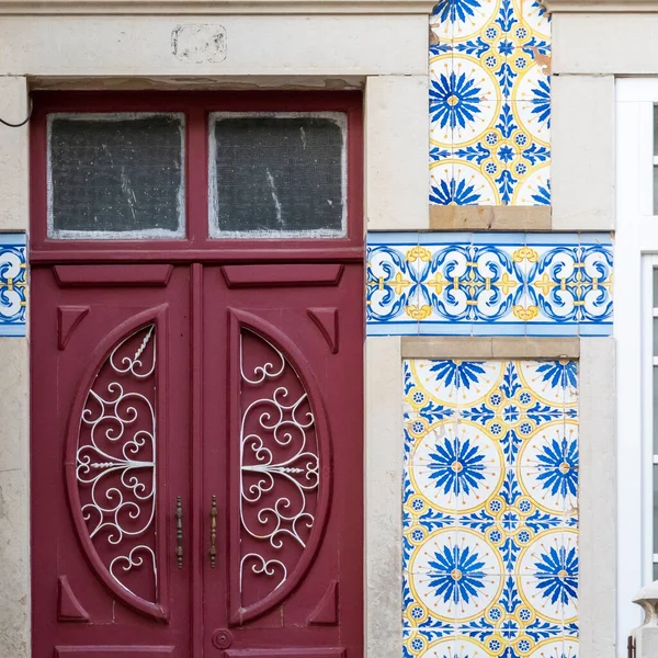 Arquitetura Típica Portas Estilo Vintage Algarvio Localizada Olhao Portugal — Fotografia de Stock