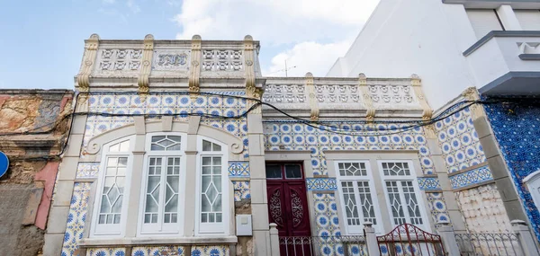 Arquitetura Típica Edifícios Estilo Vintage Algarvio Localizados Olhao Portugal — Fotografia de Stock