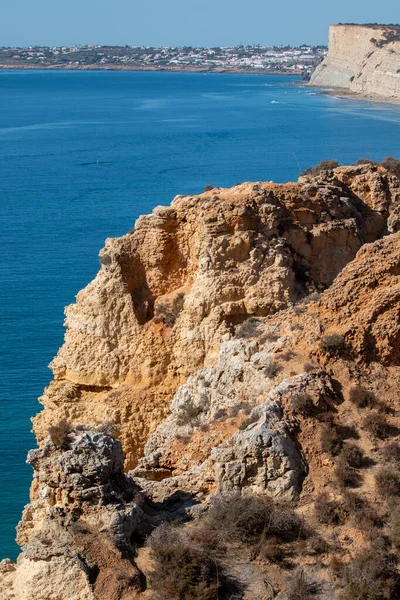 Hermosa Vista Belleza Costera Lagos Región Del Algarve Portugal —  Fotos de Stock