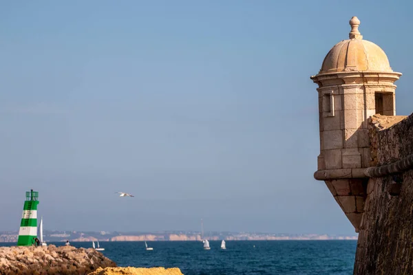 Old Stone Fort Located Lagos City Algarve Portugal — Zdjęcie stockowe