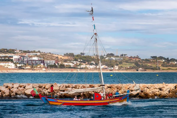 Lagos Portugal October 2021 Beautiful Typical Fisherman Sailboat Bright Colorful — Stock Photo, Image