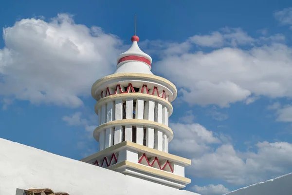 Nära Bild Den Typiska Traditionella Arkitekturen Algarve Skorstenar — Stockfoto