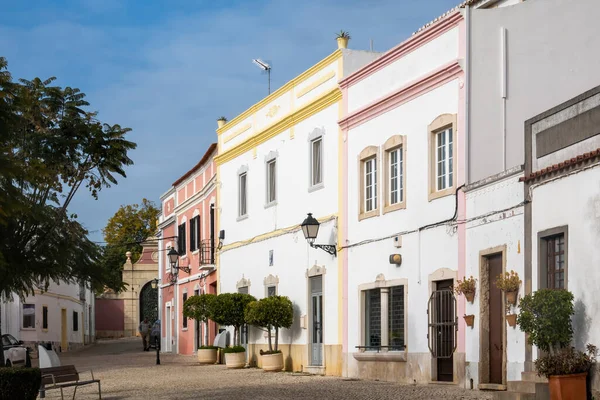 Arquitetura Típica Edifícios Rústicos Algarvios Com Desenhos Intrincados Platbands — Fotografia de Stock