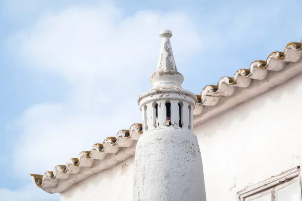 Úzký Pohled Typickou Tradiční Architekturu Komínů Algarve — Stock fotografie