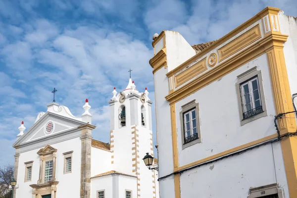 Křesťanský Kostel Farnost Vesnice Estoi Nachází Regionu Algarve Portugalsko — Stock fotografie