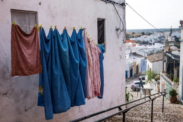 Rue Étroite Typique Village Estoi Avec Escalier Situé Algarve Portugal — Photo