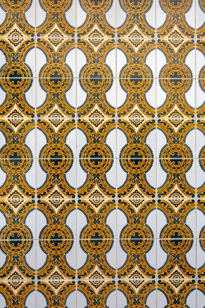 Tradycyjna Grafika Azulejo Kwiatowym Wzorem Portugalskich Domów Dekoracji — Zdjęcie stockowe