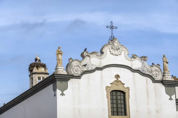 Vista Cerca Iglesia Cruz Ubicada Faro Portugal —  Fotos de Stock
