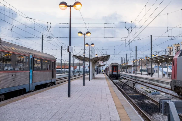 Вид Железнодорожный Вокзал Городе Фару Алгарве Португалия — стоковое фото