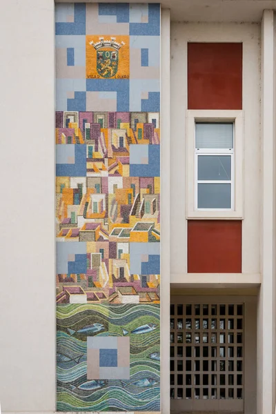 Close View Artwork Details Court Thouse Olhao City Portugal — стоковое фото