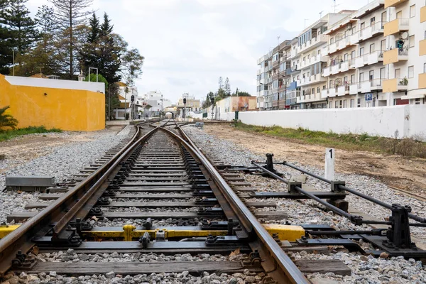 Uitzicht Het Spoor Van Het Station Olhao Algarve Portugal — Stockfoto