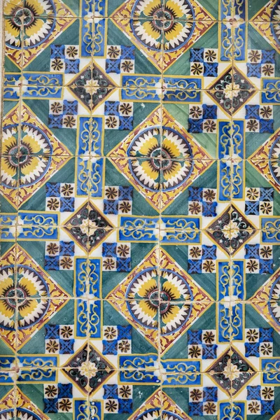 Arte Tradicional Azulejana Com Design Floral Casas Decorações Portuguesas — Fotografia de Stock