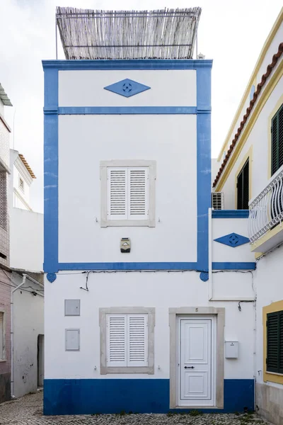 Typická Úzká Ulice Architektura Města Olhao Který Nachází Algarve Portugalsko — Stock fotografie