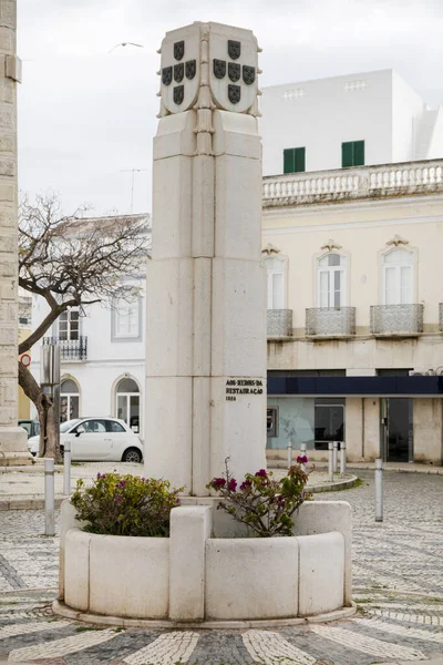 Escudo Armas Portugal Piedra Fuera Iglesia Nossa Senhora Rosario Ubicada —  Fotos de Stock