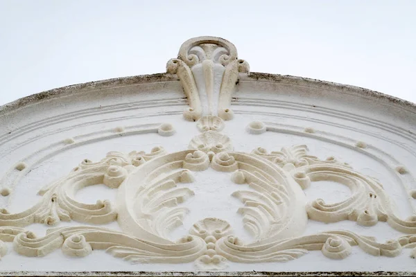 Arquitetura Típica Edifícios Rústicos Algarvios Com Desenhos Intrincados Platbands — Fotografia de Stock