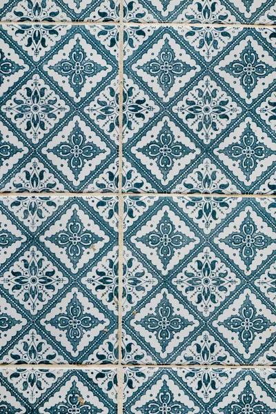 Traditionelle Azulejo Kunstwerke Mit Floralem Design Portugiesischer Häuser Und Dekorationen — Stockfoto