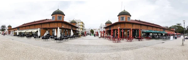 Olhao Portugal Fevereiro 2022 Mercado Histórico Peixe Mercearia Localizado Cidade — Fotografia de Stock