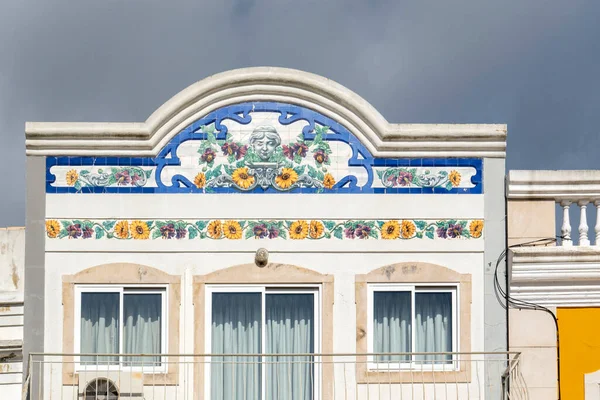 Arquitectura Típica Edificios Rústicos Del Algarve Con Intrincados Diseños Platbands —  Fotos de Stock