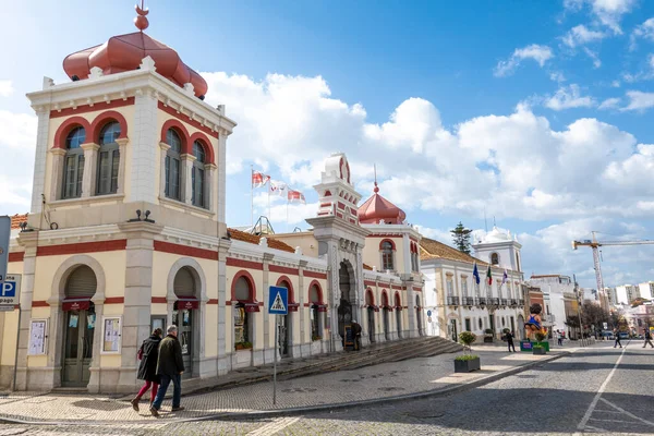 Loule Portugalia Luty 2022 Widok Piękny Słynny Rynek Loule City — Zdjęcie stockowe