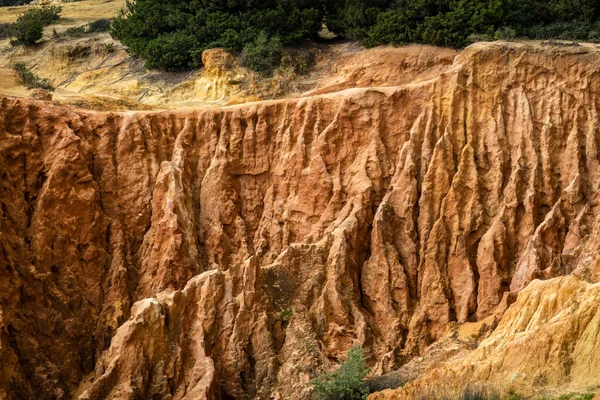 Natural Sand Formed Erosion Elements Located Shoreline Cliffs Algarve Region — Stock Photo, Image