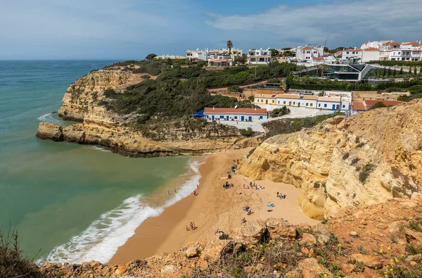 Wide View Beautiful Benagil Village Algarve Region Portugal — Stock Photo, Image