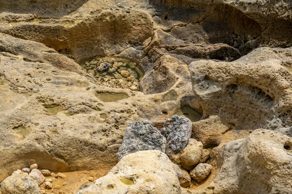 Areia Natural Formada Pela Erosão Dos Elementos Localizados Nas Falésias — Fotografia de Stock