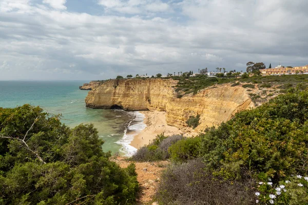 Portekiz Algarve Bölgesindeki Güzel Kıyı Şeridi Manzarası — Stok fotoğraf