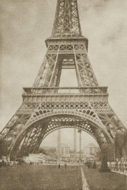 Vintage eiffel tower paris clipart